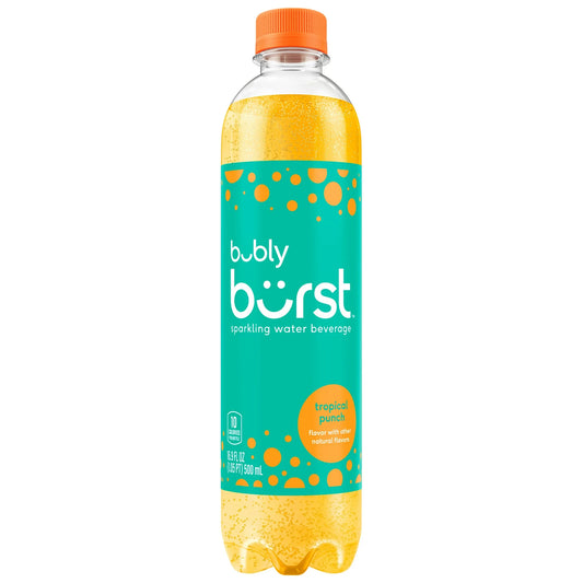 bubly burst – Tropical Punch – Sparkling Water – 16.9 fl oz (Pack of 12)