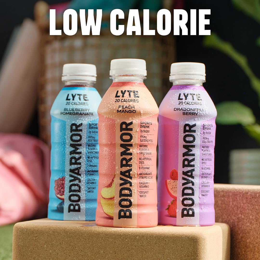 BODYARMOR LYTE Sports Drink – Blueberry Pomegranate – Electrolyte Hydration – 16 fl oz (Pack of 12)