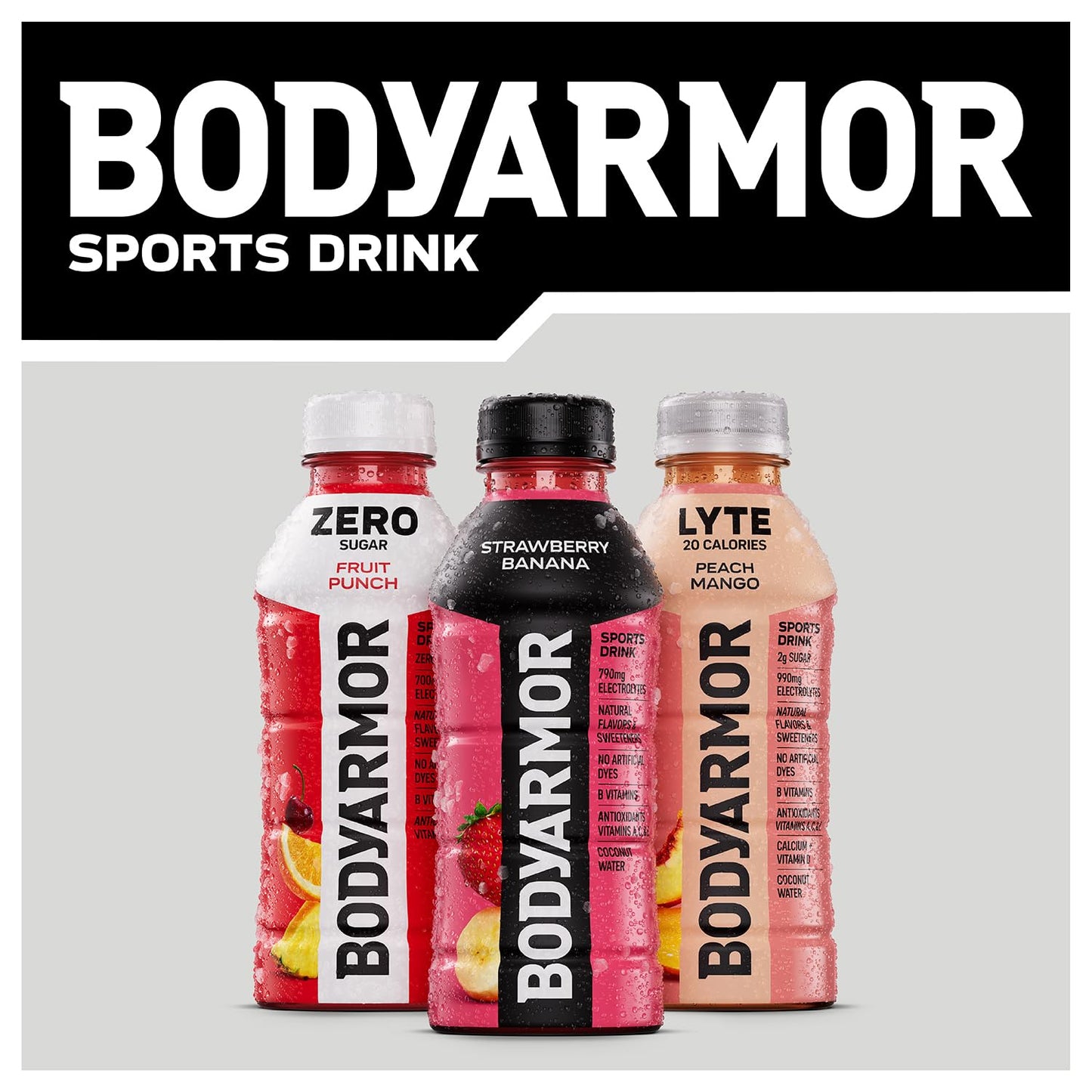 BODYARMOR LYTE Sports Drink – Blueberry Pomegranate – Electrolyte Hydration – 16 fl oz (Pack of 12)