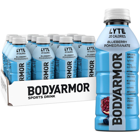 BODYARMOR LYTE Sports Drink – Blueberry Pomegranate – Electrolyte Hydration – 16 fl oz (Pack of 12)