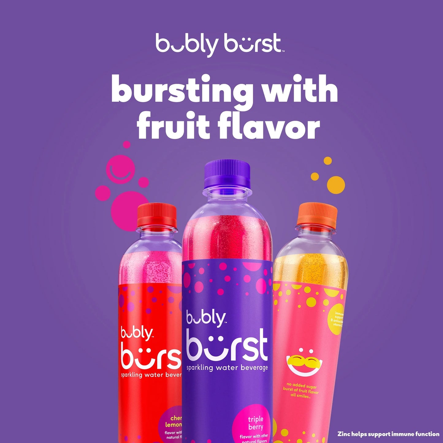 bubly burst Sparkling Water – Pineapple Tangerine – 16.9 fl oz (Pack of 12)