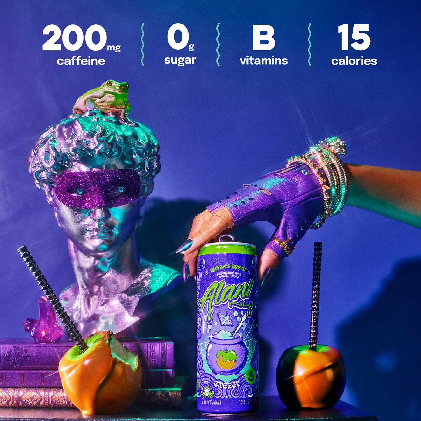 Alani Nu Witch’s Brew 18-Pack | Sugar-Free Energy Drink | Green Apple Caramel Flavor | 12 fl oz Cans