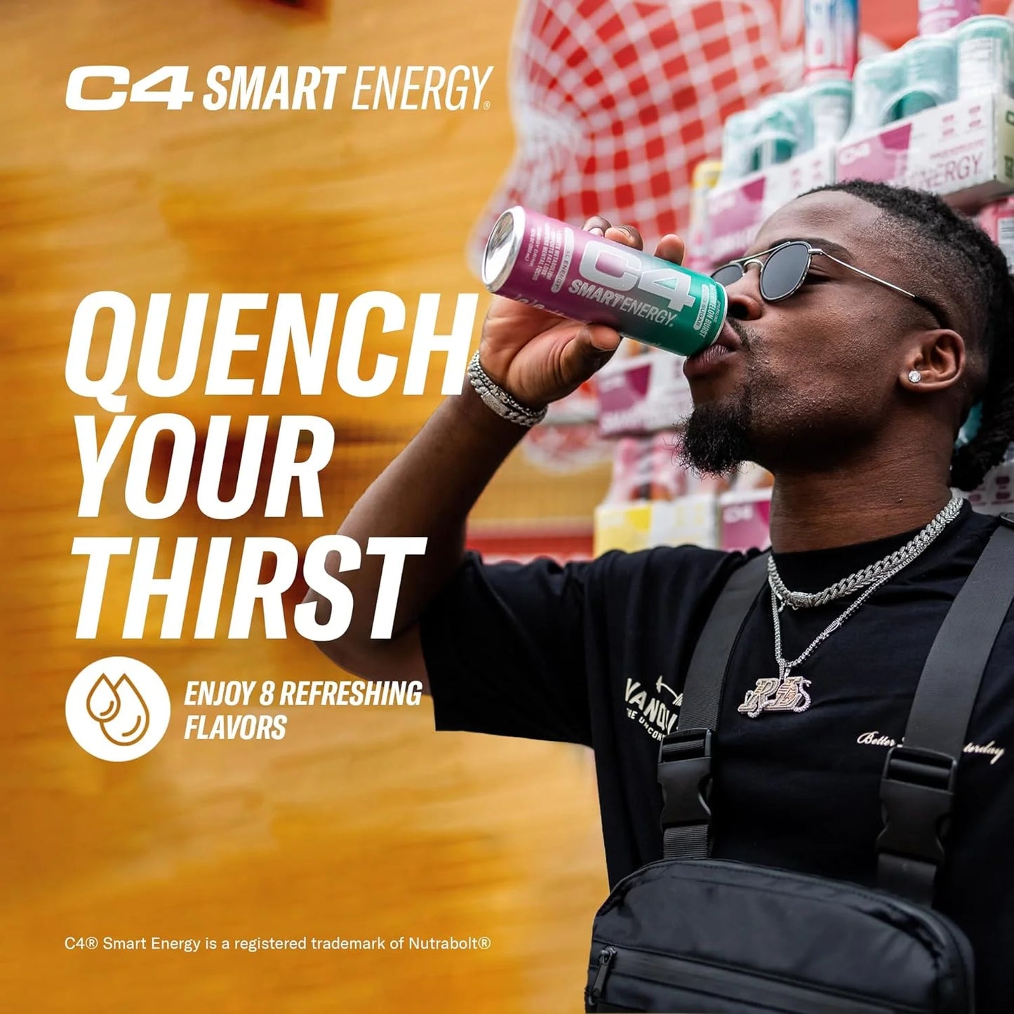 Cellucor C4 Smart Energy Drink – Strawberry Guava – 16 fl oz (Pack of 12)